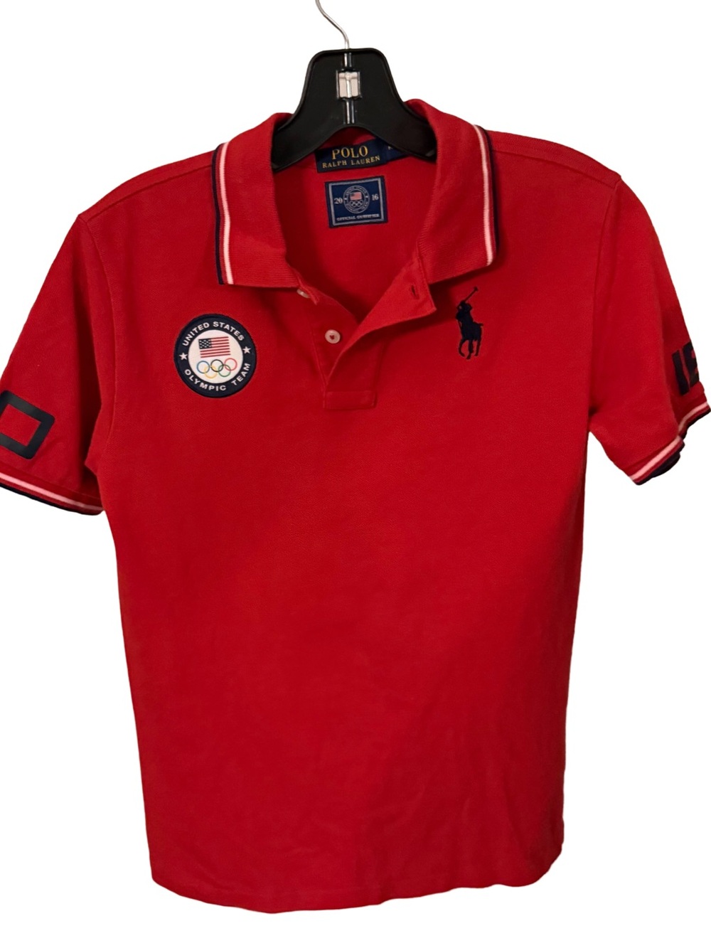 Polo Ralph Lauren Women’s 2016 US Olympic Team USA Polo Shirt Red Sz M EUC